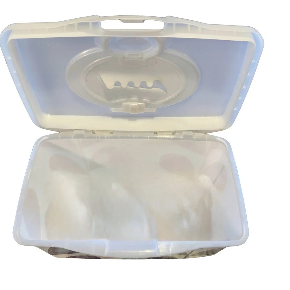 Huggies Baby Wipes Container EMPTY Wipe‎ Case Holder Blue & Purple